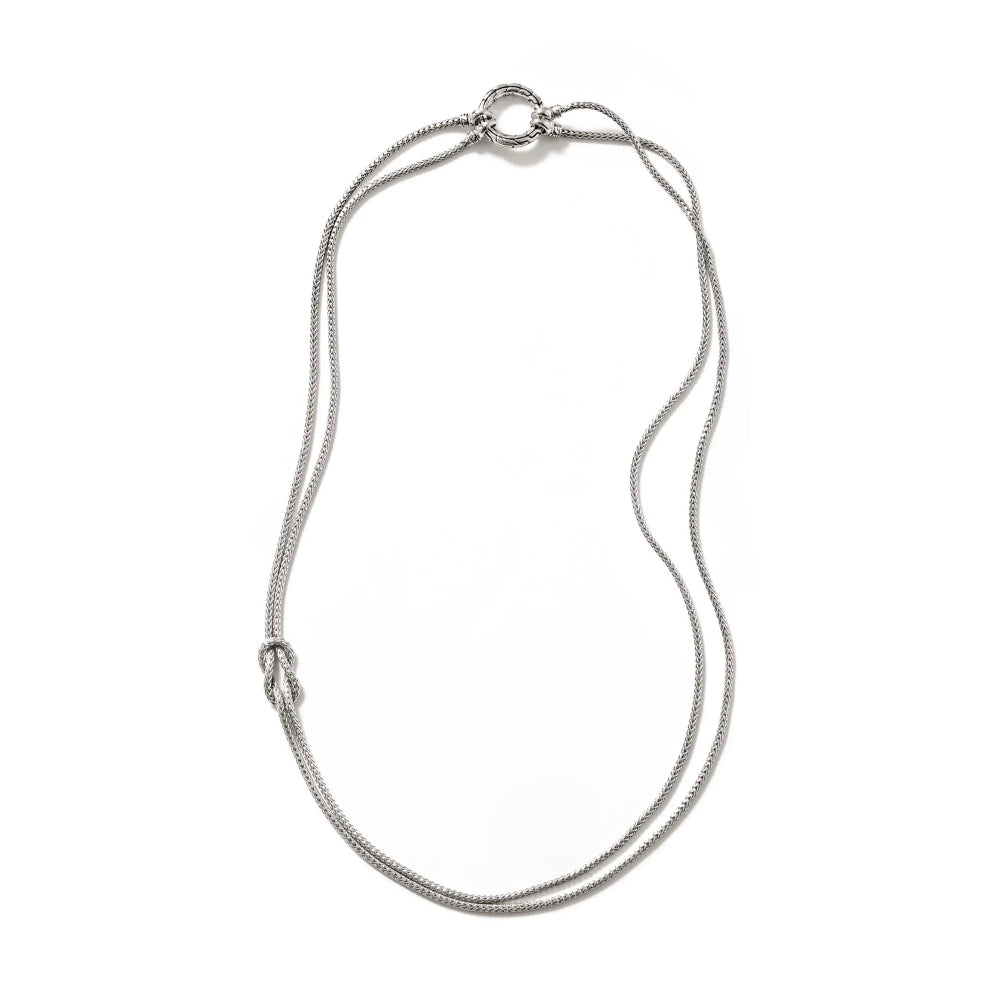 Sterling Silver Love Knot Convertible Necklace 