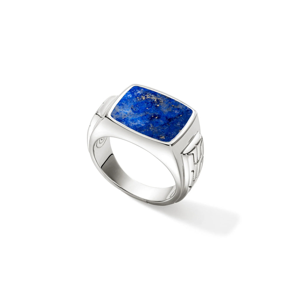 Sterling Silver Lapis Lazuli Signet Ring