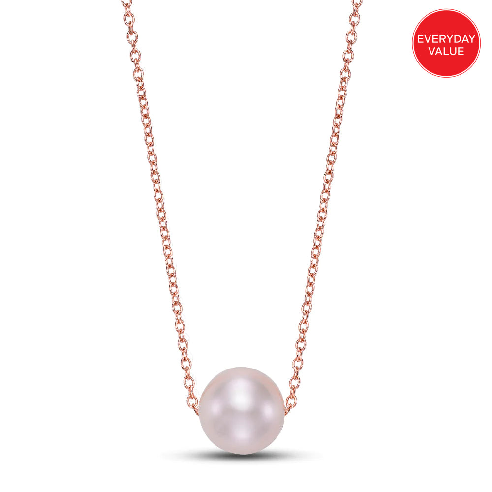 Everyday Value: 14K Gold Floating Pearl Pendant Necklace