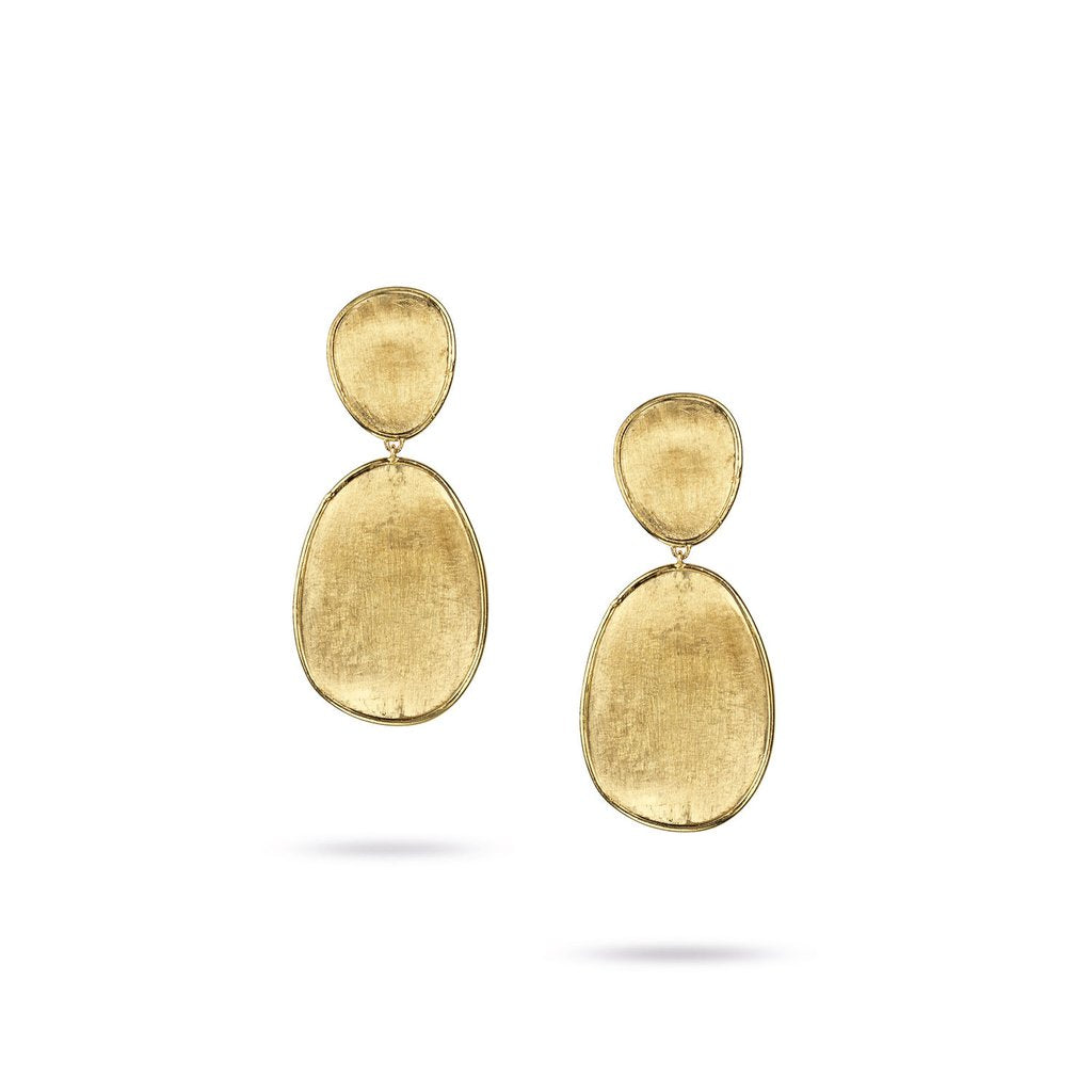 Lunaria 18K Yellow Gold Medium Double Drop Earrings James Free Jewelers