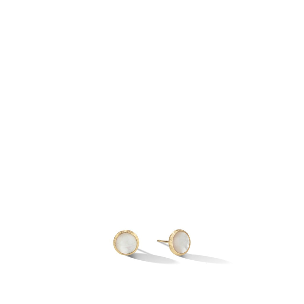 Marco Bicego Jaipur Color 18K Yellow Gold & Mother Of Pearl Petite Stud Earrings OB957 MPW Y 02