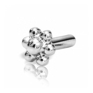 14K Gold 19 Gauge Threaded Ball Flower Earring Back