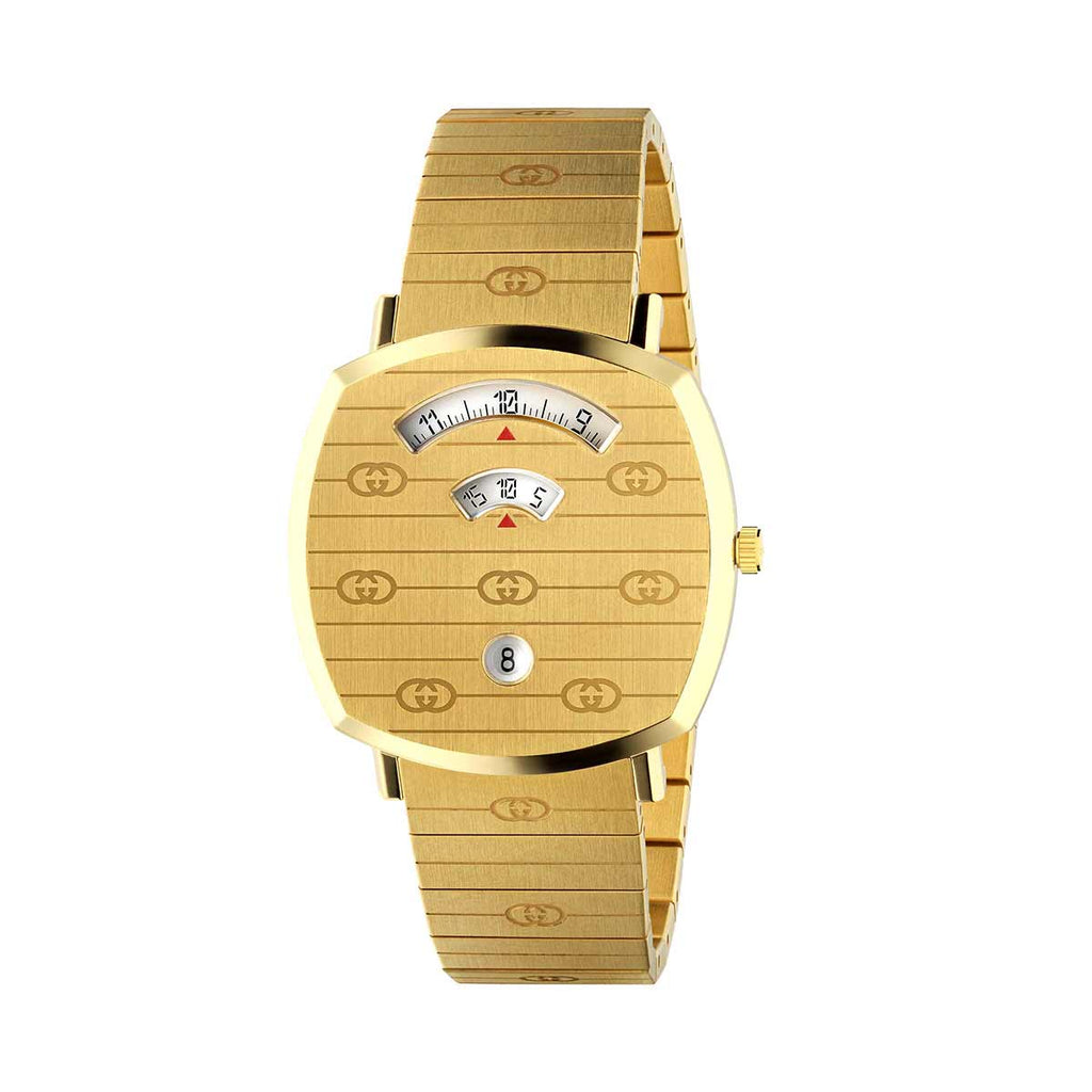 Gucci 18K Yellow Gold Grip Watch 38mm ‎YA157409