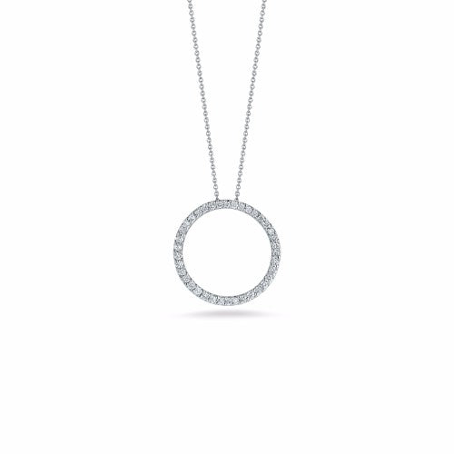 Roberto Coin Medium Open Diamond Circle Pendant