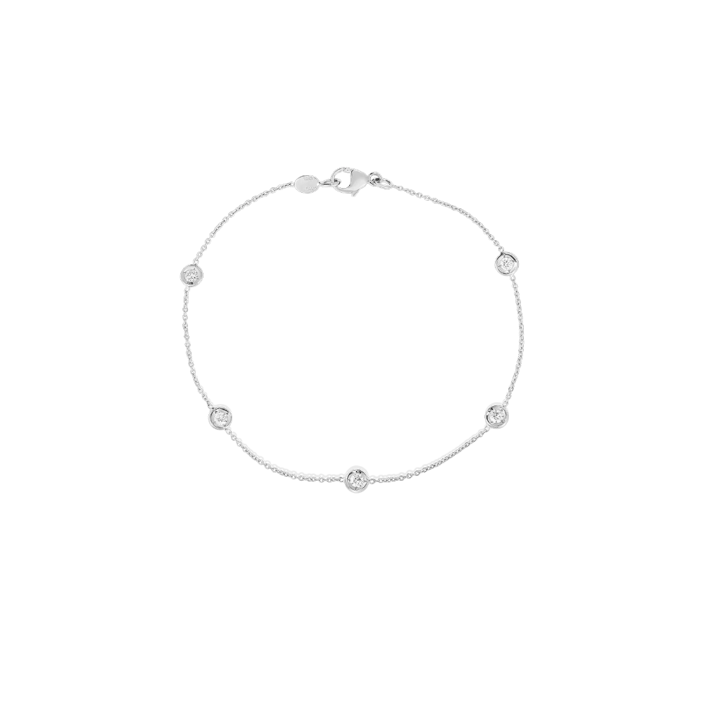 18K Gold Diamonds by the Inch 5 Station Bracelet