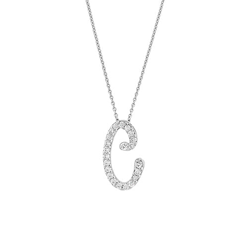 Cursive Initial Heart Necklace – The Ice Element