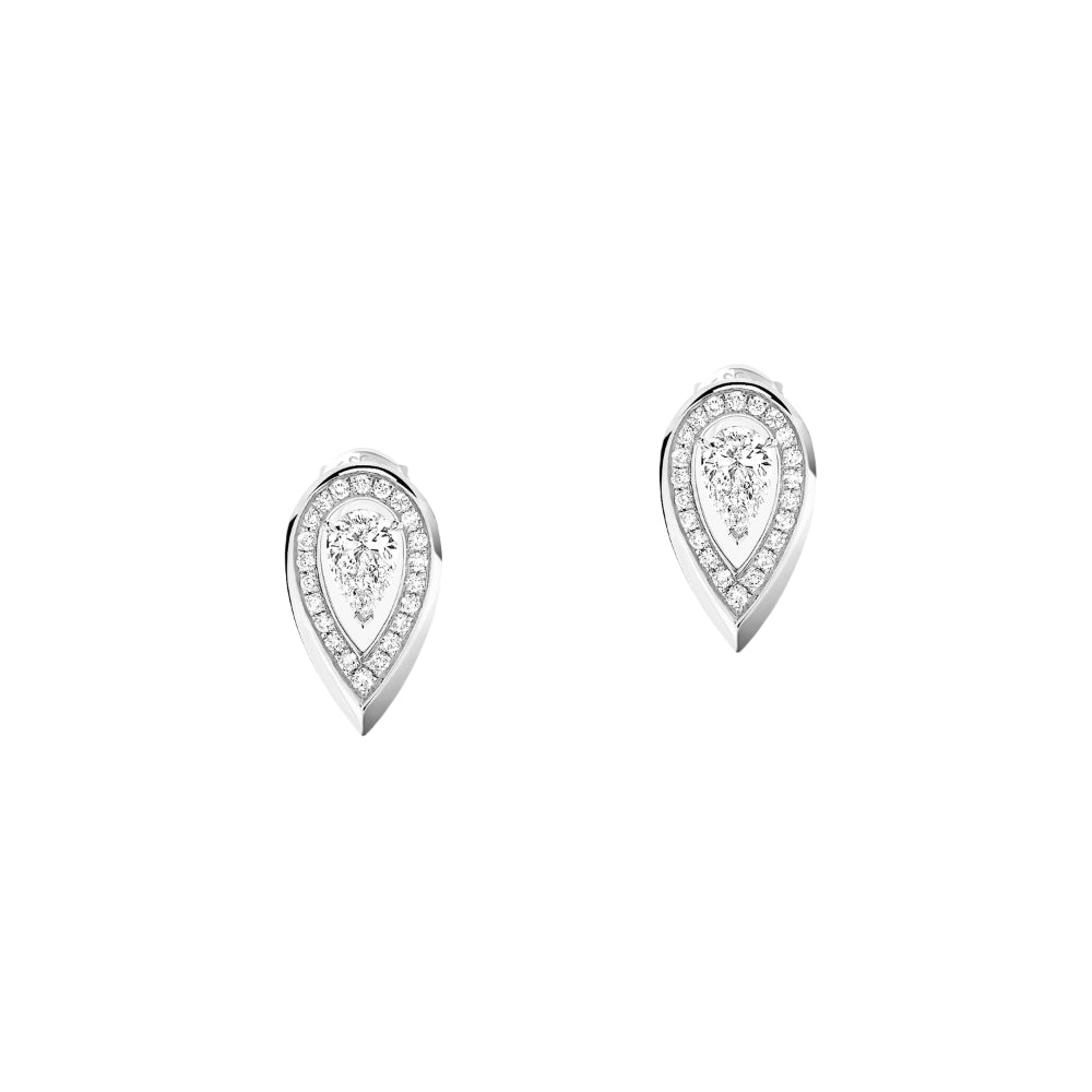 18K Gold Fiery Diamond Stud Earrings