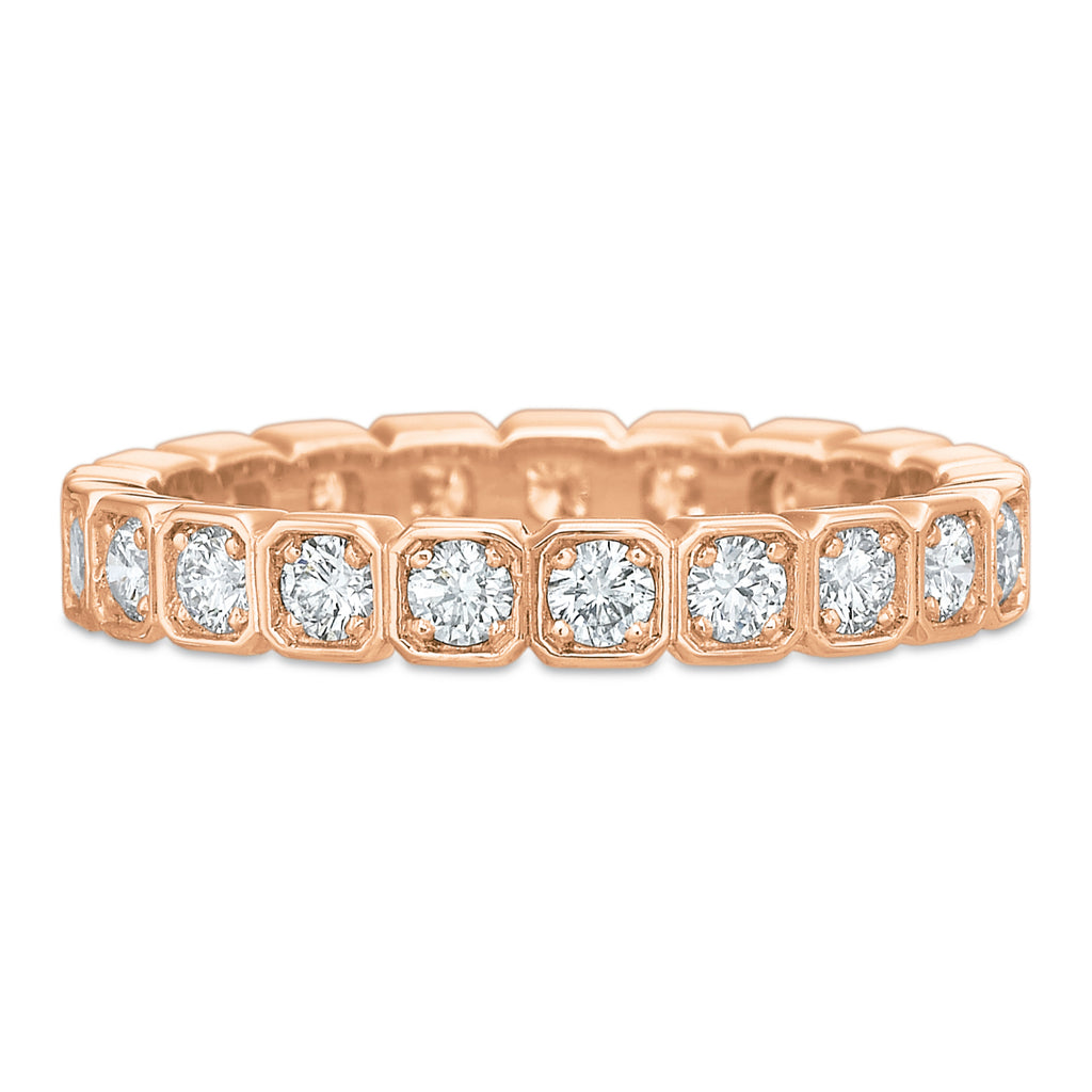 Precision Set 18K Rose Gold Diamond Bezel Band 136328R