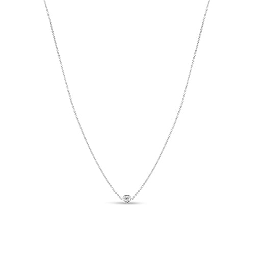 Roberto Coin Diamonds By The Inch 1 Station Diamond Necklace in 18K White Gold