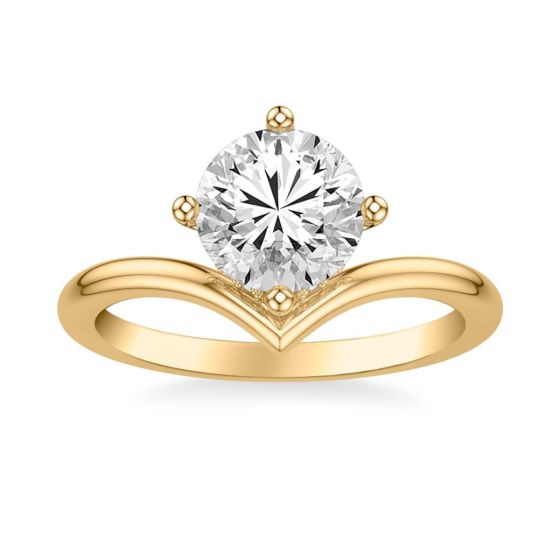 18K Yellow Gold Round Halo Engagement Ring 50661-E-1-2-18KY | Branham's  Jewelry | East Tawas, MI