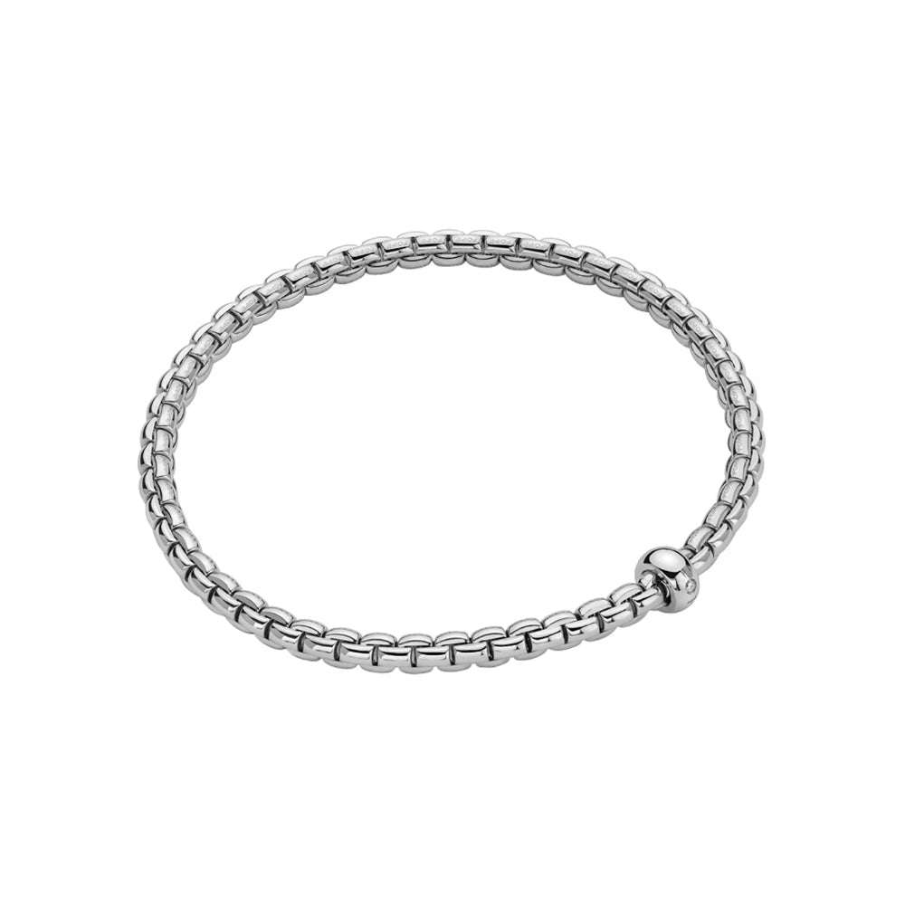 FOPE 18K Gold Eka Flexible Bracelet with Diamond Accent Rondel