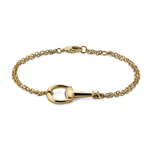 18K Gold Horsebit Chain Bracelet 