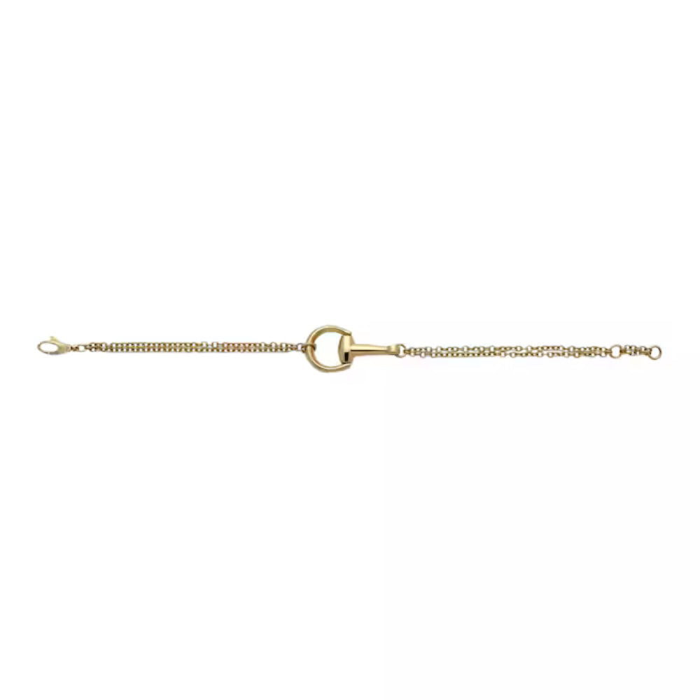 18K Gold Horsebit Chain Bracelet 