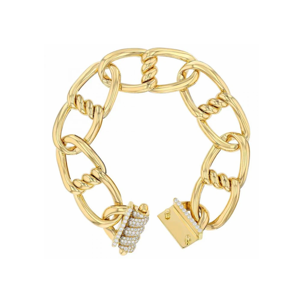 Roberto Coin 18K Yellow Gold Cialoma Diamond Knot Link Bracelet