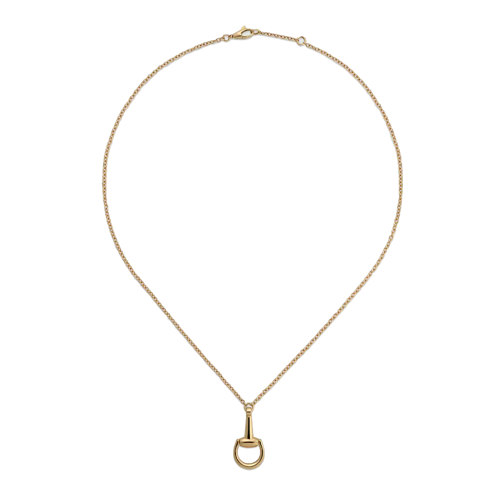 18K Gold Horsebit Chain Necklace