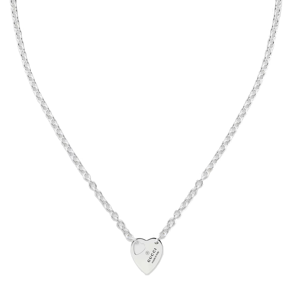 Sterling Silver Trademark Heart Open Necklace 