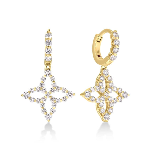Roberto Coin Princess Flower Diamond Earrings