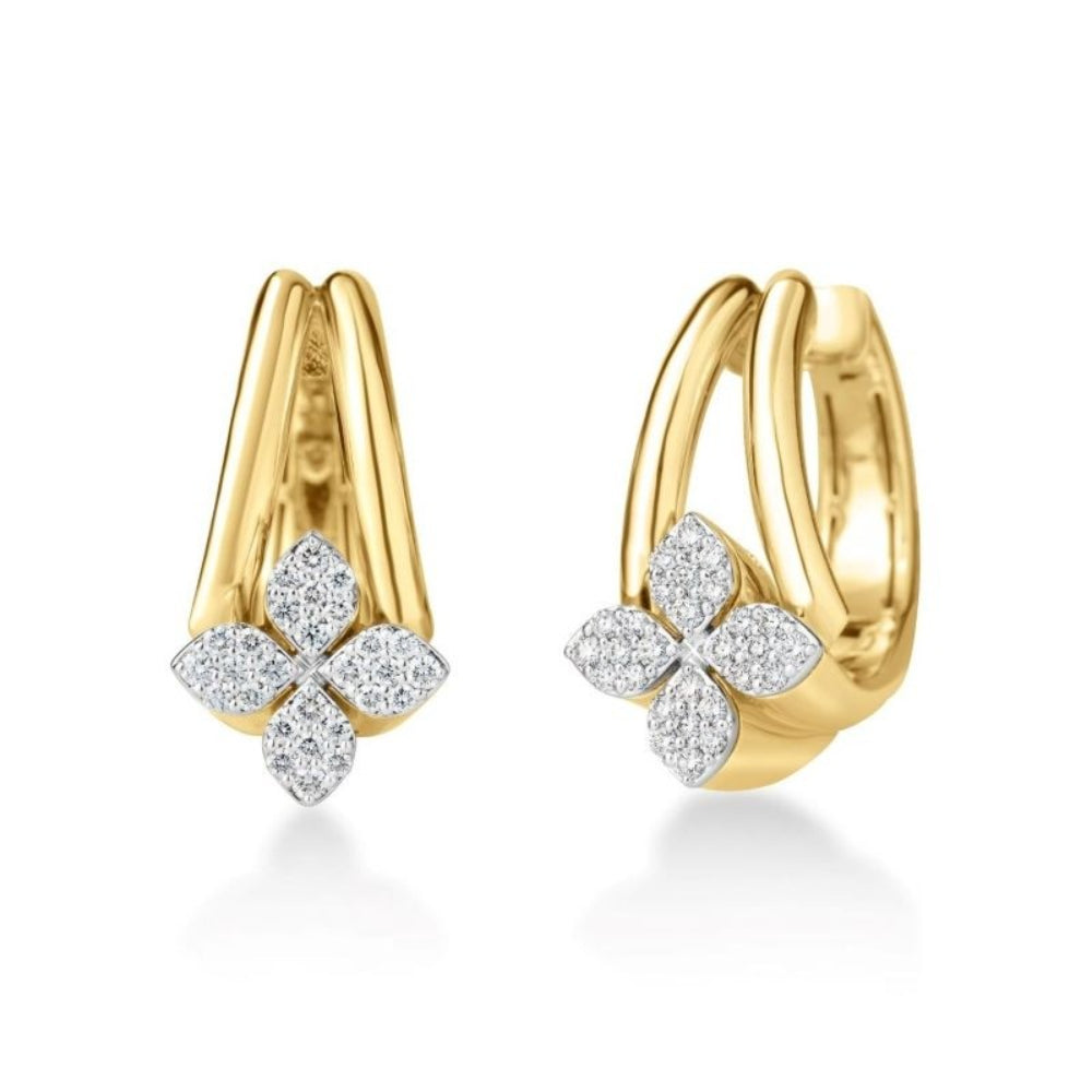 18K Gold Love in Verona Small Double Hoop Earrings