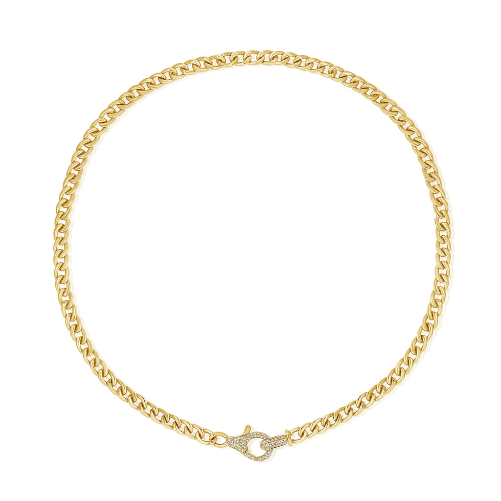 James Free 14K Yellow Gold Diamond Clasp Necklace 