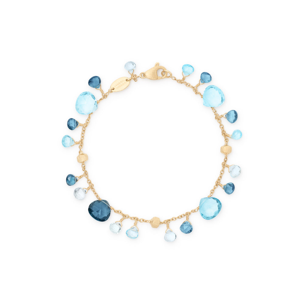 Marco Bicego 18K Gold Paradise Mixed Topaz Single Strand Bracelet 