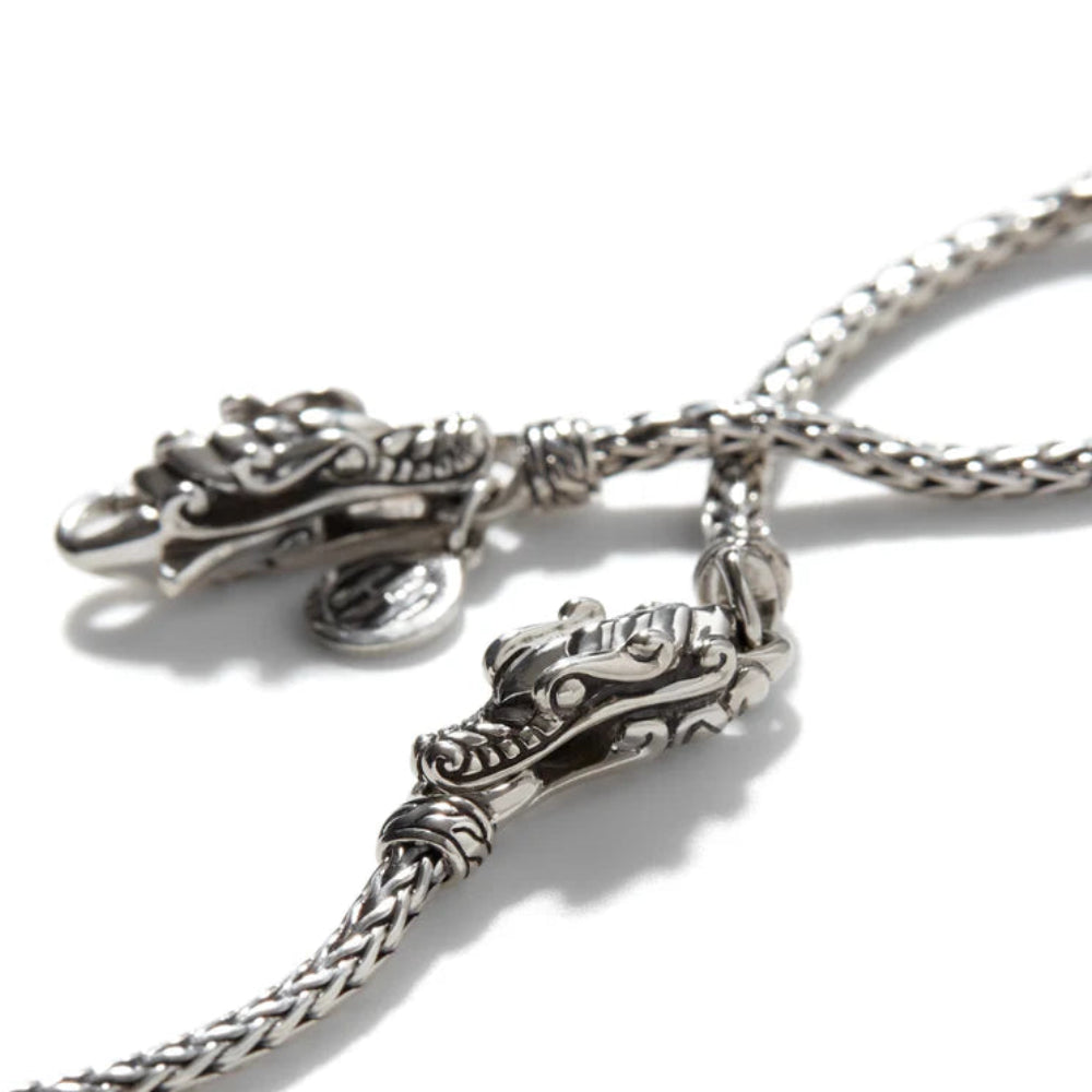 Sterling Silver Naga Station Bracelet