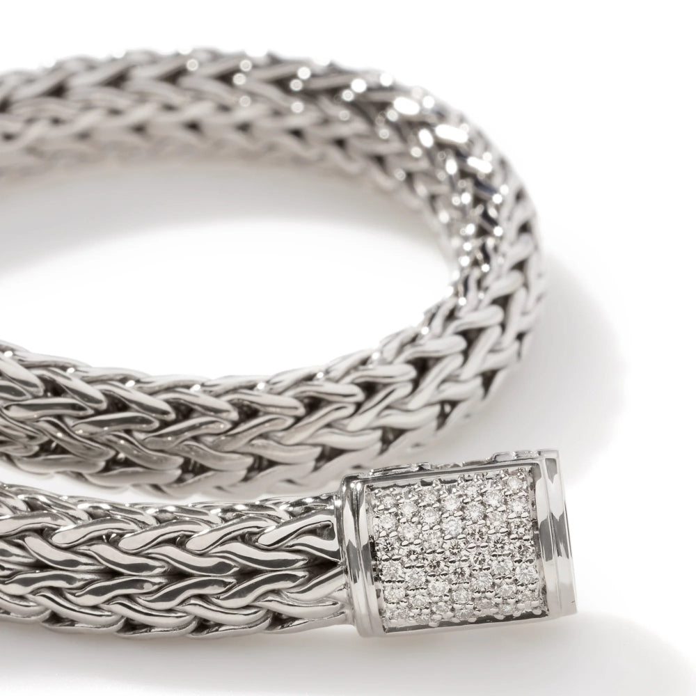Sterling Silver Icon Diamond Bracelet