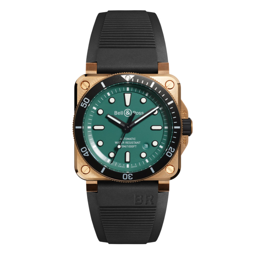 BR 03-92 Limited Edition Diver Bronze Black and Green 42MM Watch