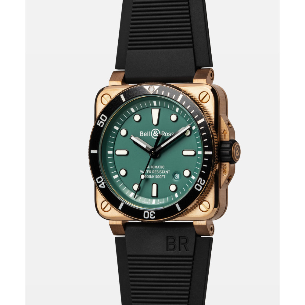 BR 03-92 Limited Edition Diver Bronze Black and Green 42MM Watch