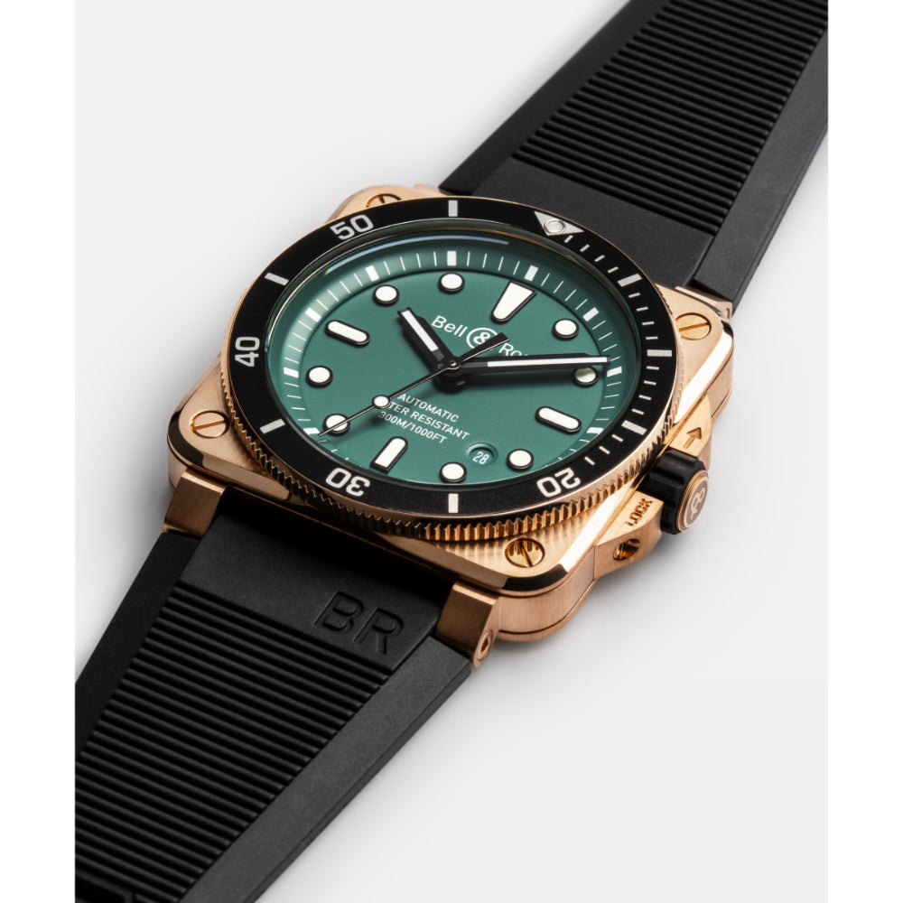 BR 03-92 Limited Edition Diver Bronze Black and Green 42MM Watch