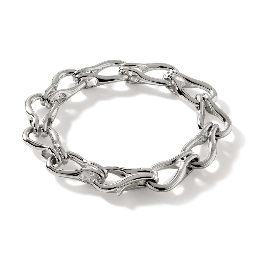 Sterling Silver Surf Link Bracelet 