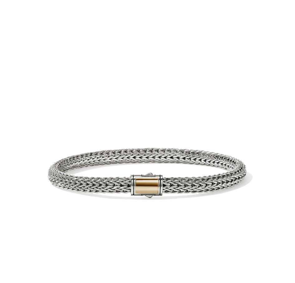 14K Gold & Sterling Silver Icon 5mm Bracelet