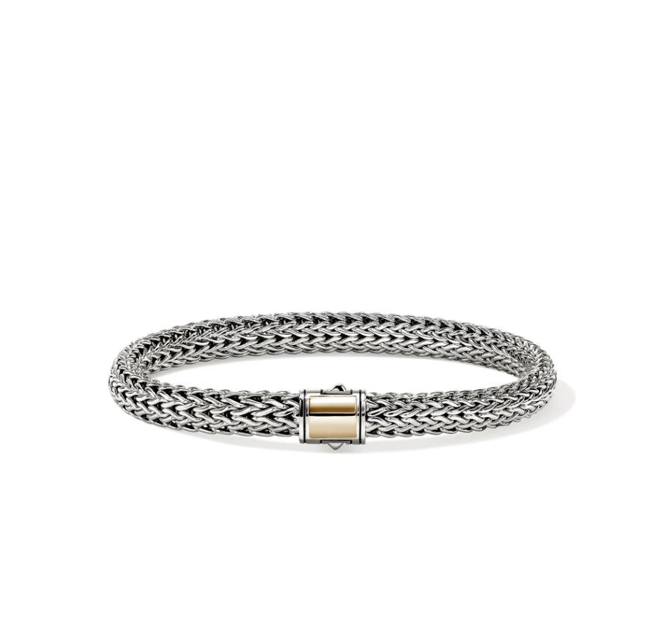 14K Gold & Sterling Silver Icon 6.5mm Bracelet