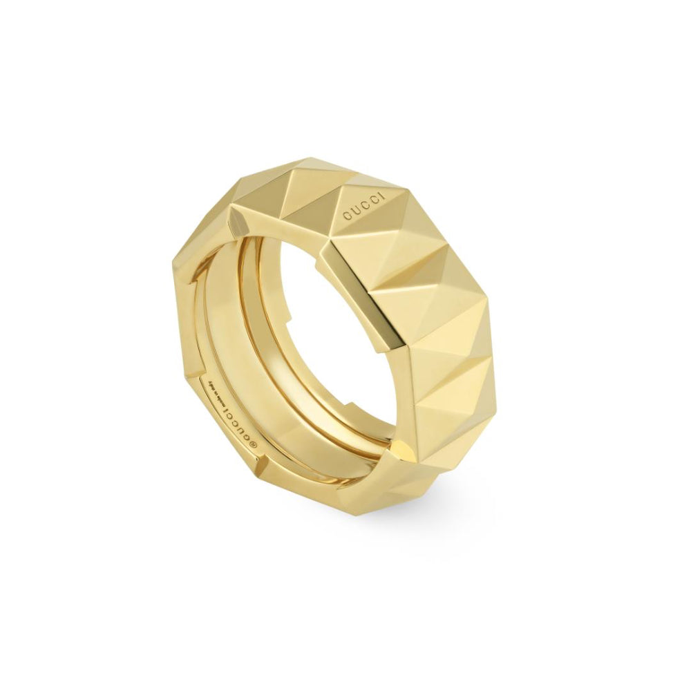 18K Gold Link to Love Studded Ring 