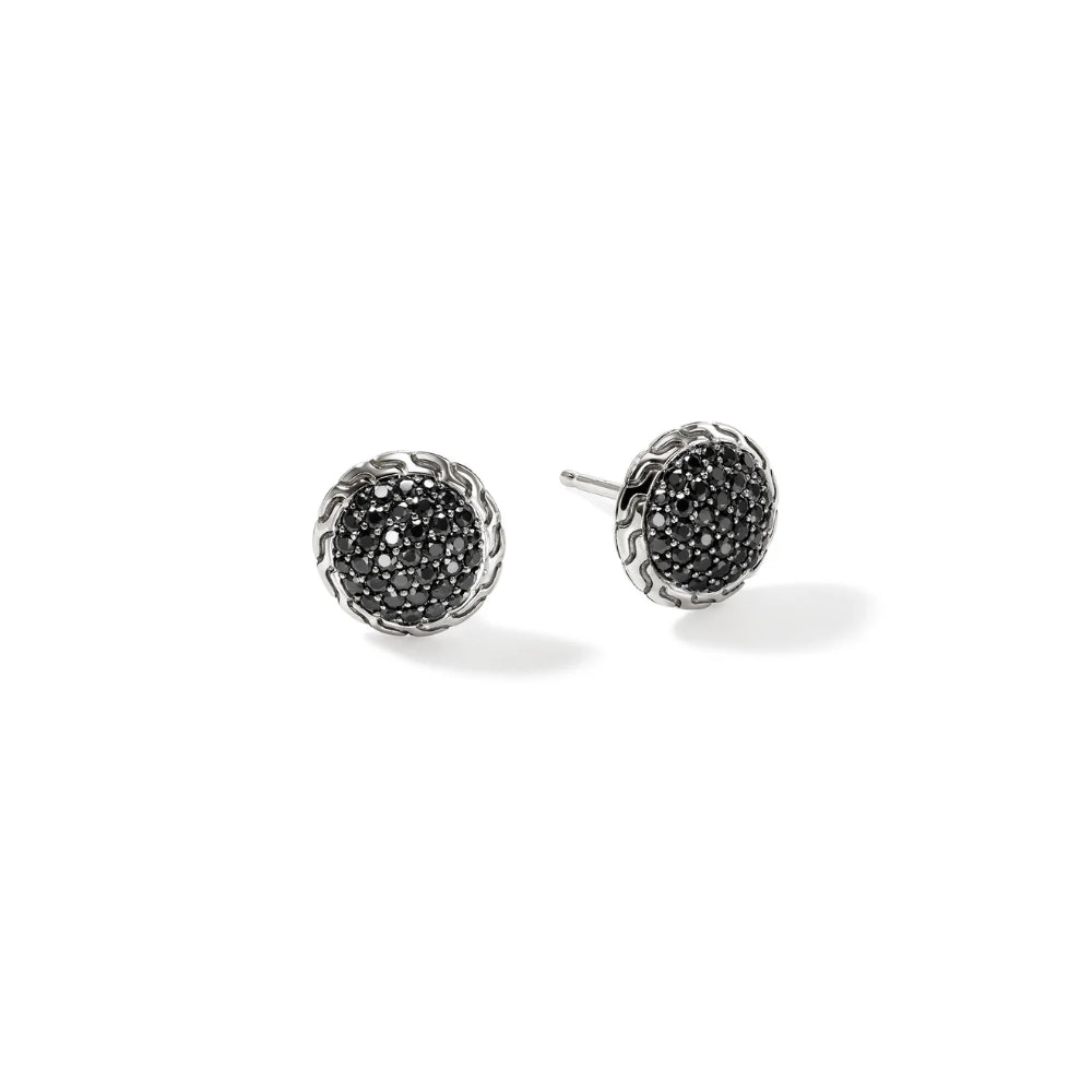 Sterling Silver Essential Pavé 10mm Stud Earrings