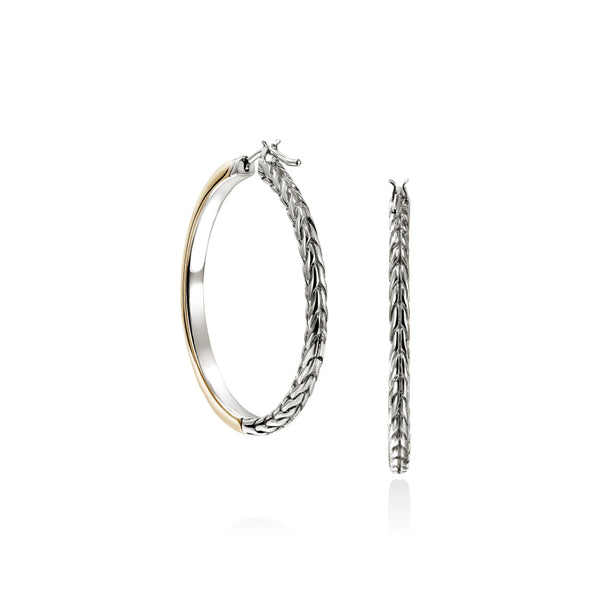 John Hardy 14K Gold and Sterling Silver Essentials 30MM Hoop