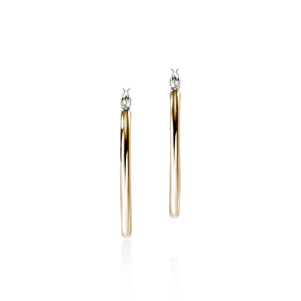 14K Gold and Sterling Silver Essentials 30MM Hoop Earrings