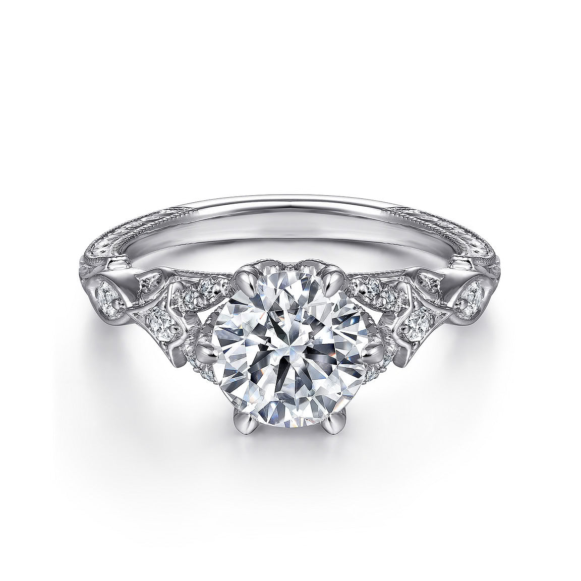 18 Kt 750 White Gold Ring With Paved Diamonds 3.12 Ct -840