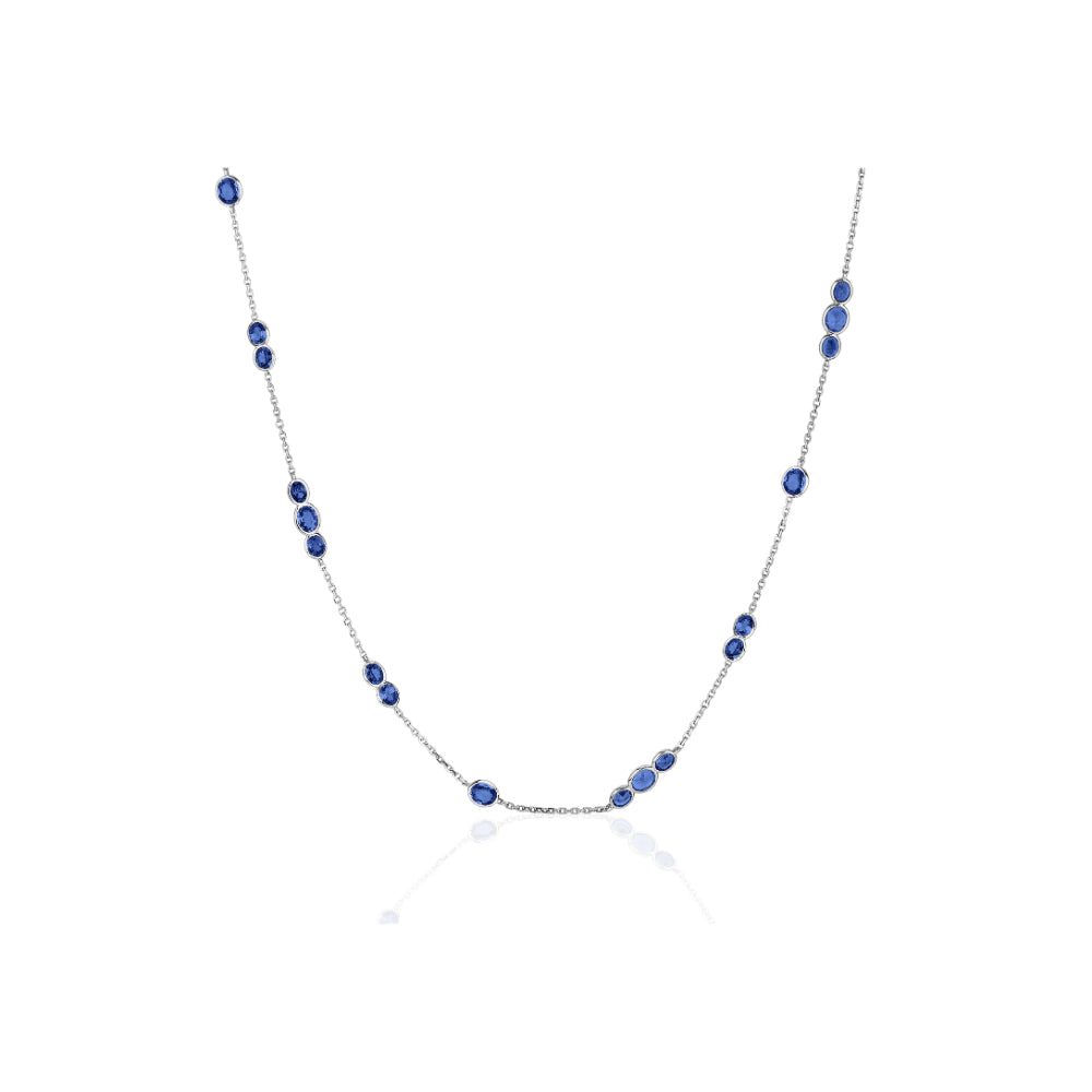 18K Gold Limited Edition 24" Sapphire Station Necklace