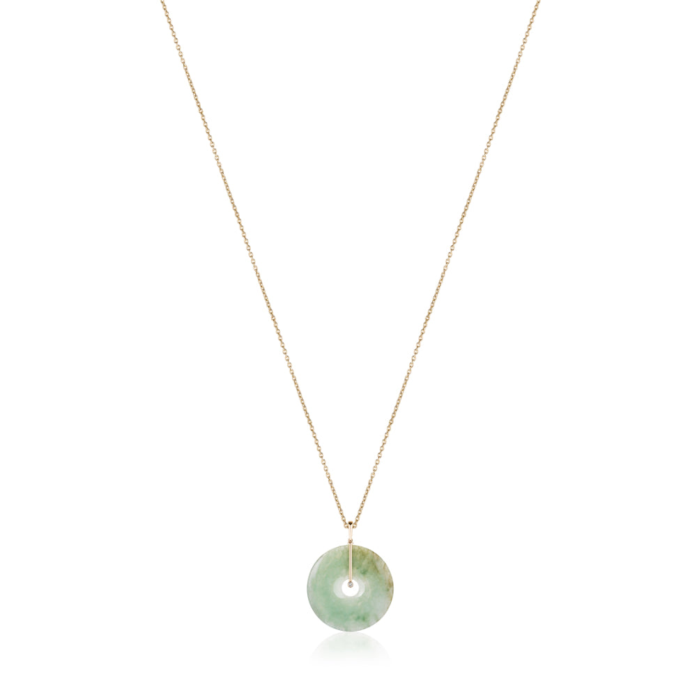 18K Gold Limited Edition Jade Pendant Necklace