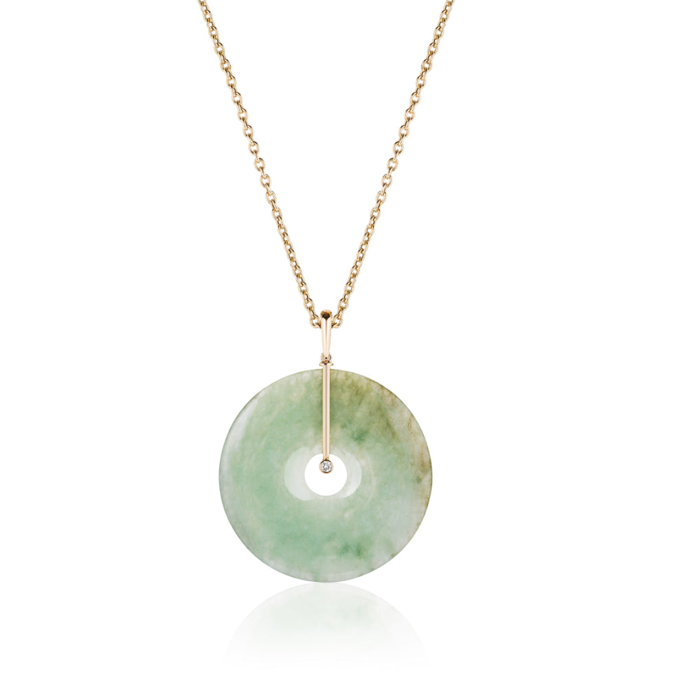 18K Gold Limited Edition Jade Pendant Necklace