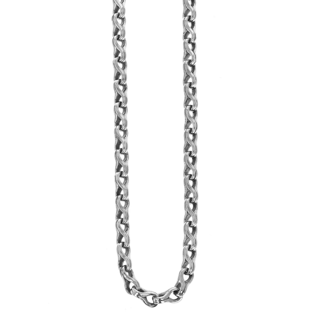 Sterling Silver Twisted Eight Link Necklace