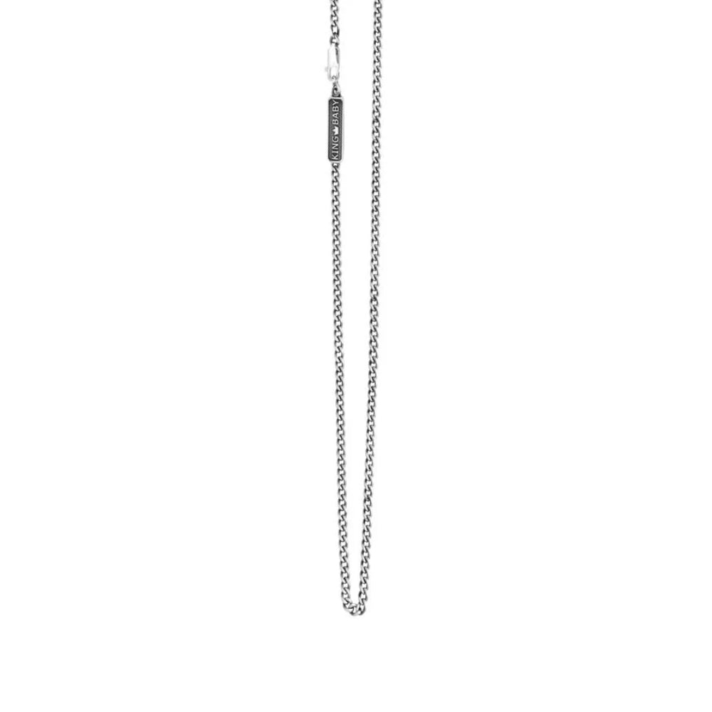 Sterling Silver 3.5mm Fine Curb Link Chain Necklace