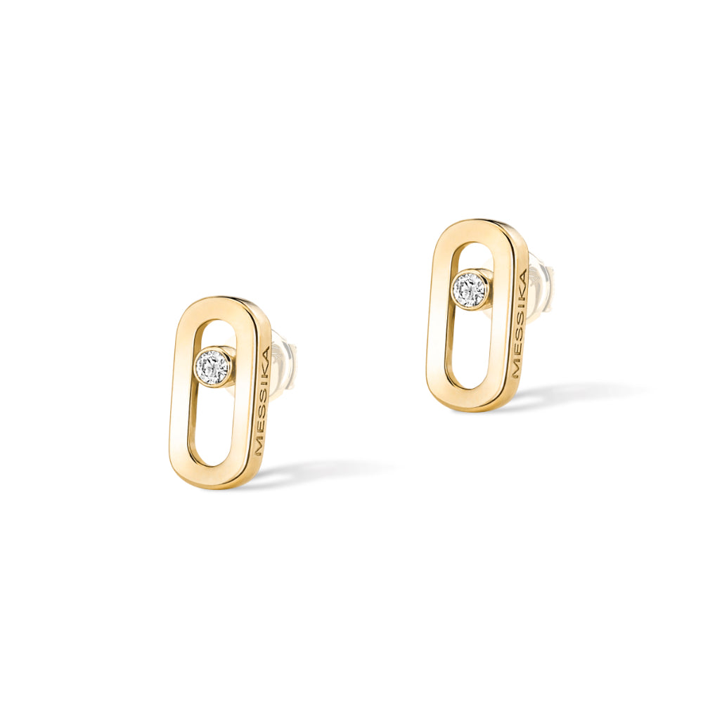 18K Gold Move Uno Stud Diamond Earrings