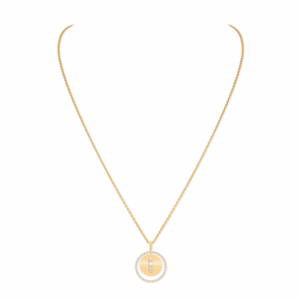 18K Gold Move Lucky Double Circle Necklace