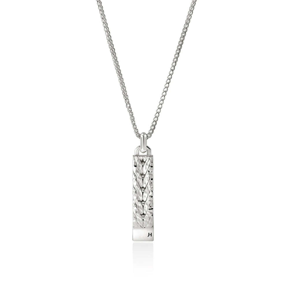 Sterling Silver Hammered Pendant Necklace