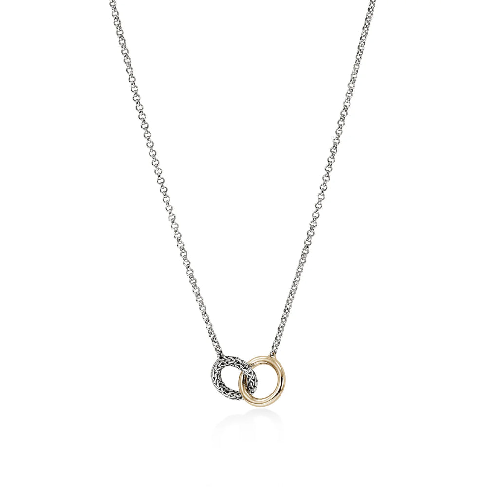 14K Gold & Sterling Silver Essential Linked Necklace