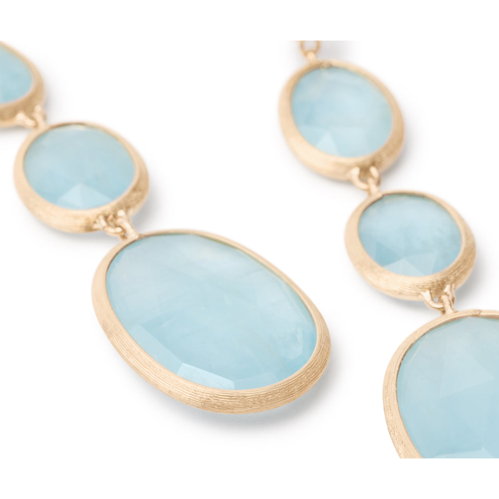 18K Gold Siviglia Aquamarine Statement Earrings