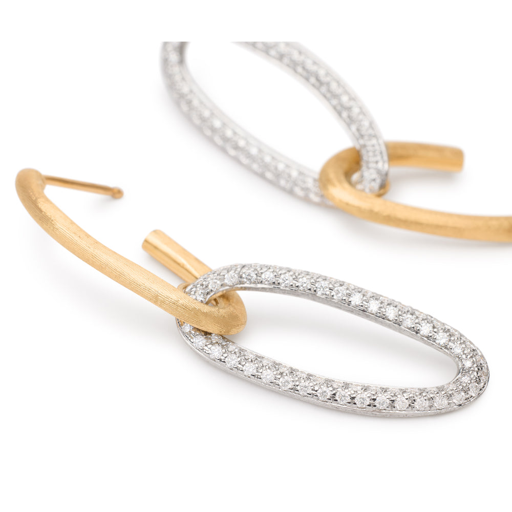 Marco Bicego 18K Gold Jaipur Link Diamond Earrings