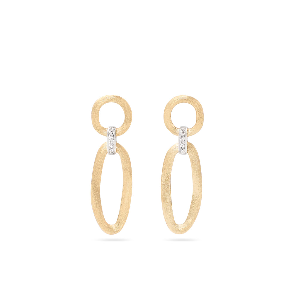 18K Gold Jaipur Link Diamond Drop Earrings