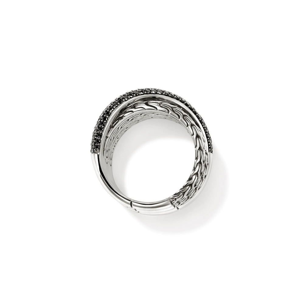 Sterling Silver Essential Pave Crossover Ring